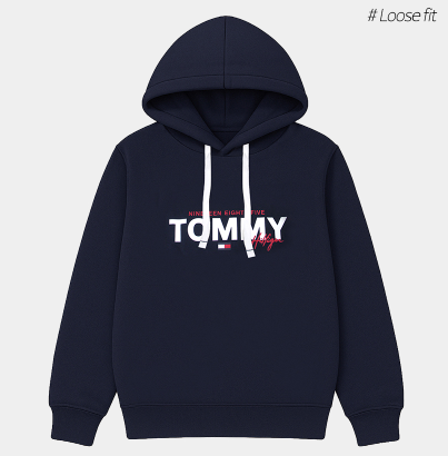 09T4530 Tommy Hilfiger Brushed Back Fleece Hoodie
