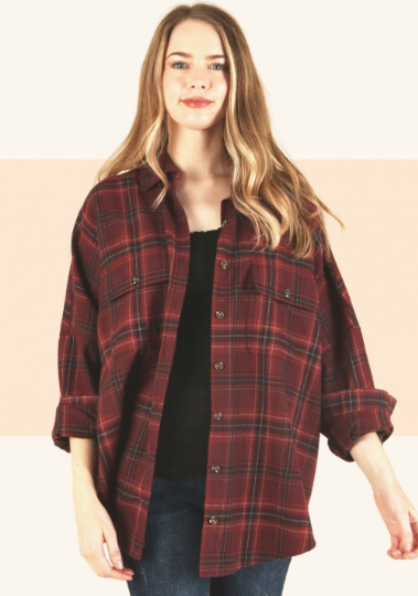 6343 Plaid Long Sleeve Shirt