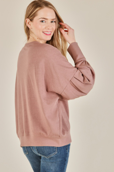 6407 Balloon Sleeve Pullover