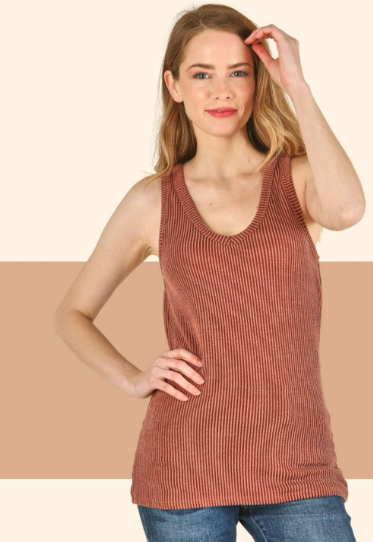 6271 Textures Rib Tank Top