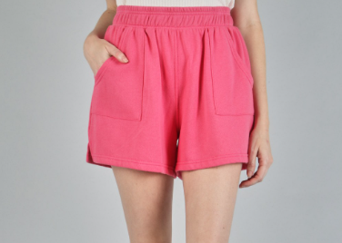 6581 Terry Elastic Shorts With Pocket