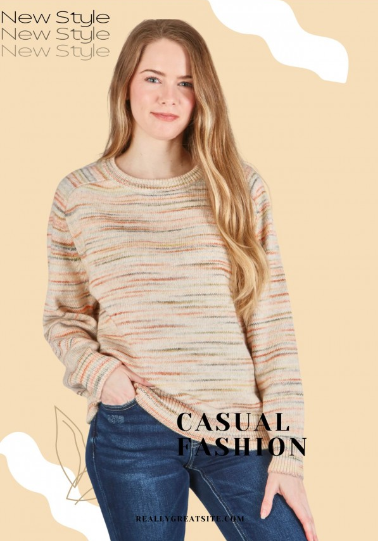 6902 Heathered Knit Sweater