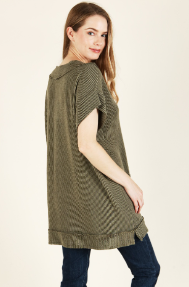 6562 V-Neck Pullover With Pocket