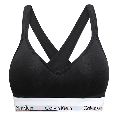 Calvin Klein QF1654 Padded Bralette - Black / Gray