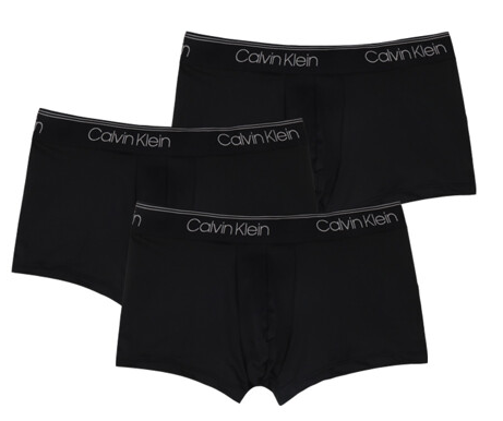 Calvin Klein NB2569 #001 Low Rise Trunks (3 Pack)