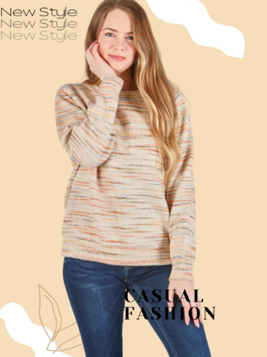 6902 Heathered Knit Sweater