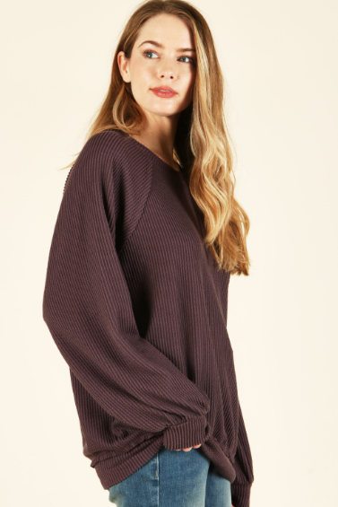 6527 Corduroy Stretchy Knit Pullover