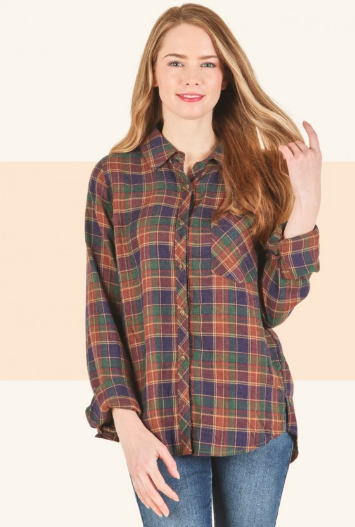 6350 Plaid Long-Sleeve Shirt