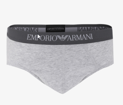 Armani 110824 #94235 Briefs (3-Pack) Black, Gray, Navy