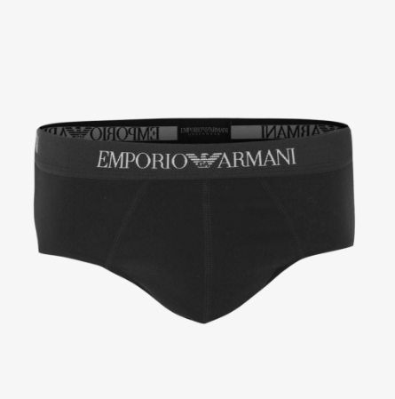 Armani 110824 #94235 Briefs (3-Pack) Black, Gray, Navy