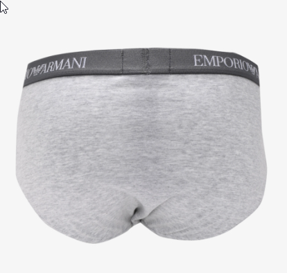 Armani 110824 #94235 Briefs (3-Pack) Black, Gray, Navy