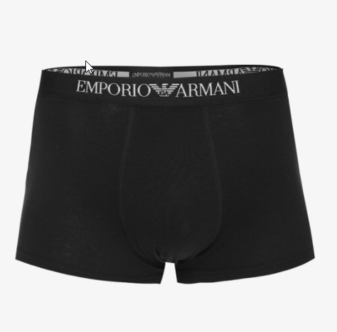 Armani 111610 #94235 Cotton Trunks (3-Pack) Gray, Black, Navy