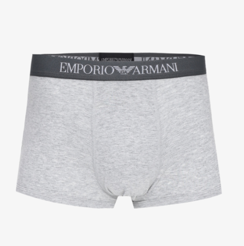 Armani 111610 #94235 Cotton Trunks (3-Pack) Gray, Black, Navy