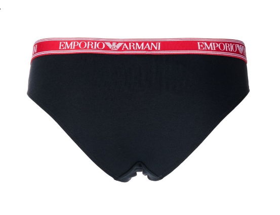 Armani 1633342R227 Logo-Waistband Briefs (2-Pack) - Dark Blue & Red