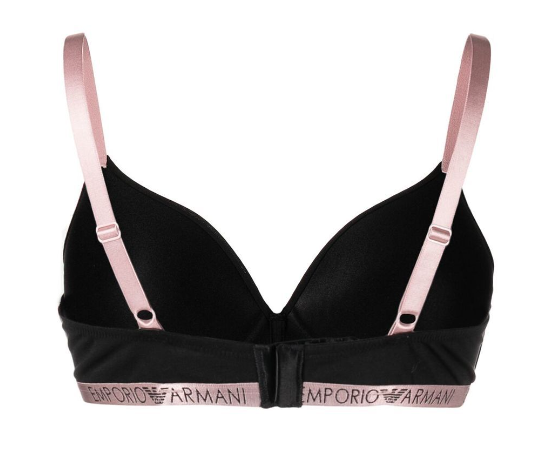 Armani 1644102R223 Logo-Underband Bra - Jet Black