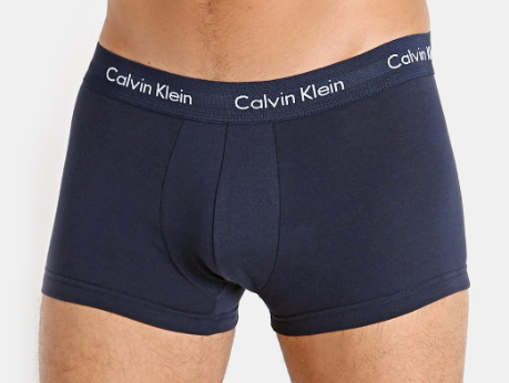 Calvin Klein NB2614 Cotton Low Rise Trunks (3-Pack) - Black / White / Black, Blue, Cobalt