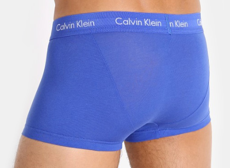 Calvin Klein NB2614 Cotton Low Rise Trunks (3-Pack) - Black / White / Black, Blue, Cobalt