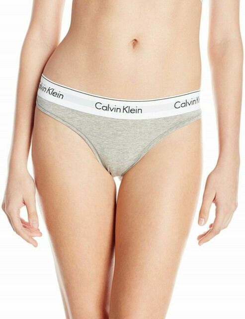 Calvin Klein F3786 Thong - Black / Gray