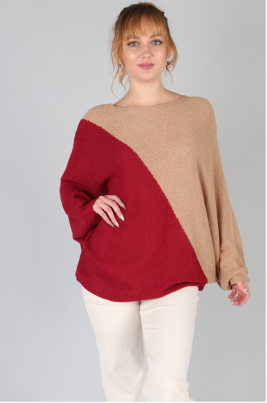 P18545 Color Block Sweater