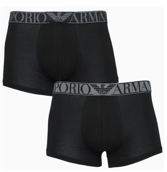 Armani 111769 #17020 Short Boxers (2-Pack) Black