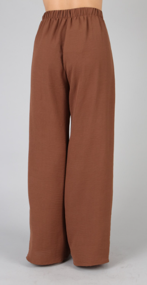 P18436 Wide Woven Long Pants