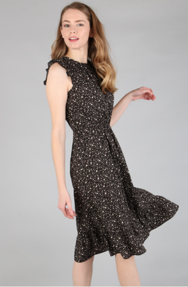 P18684 Floral Print Long Dress