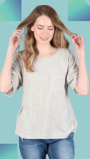 6045 Basic Round-Neck Short Sleeve