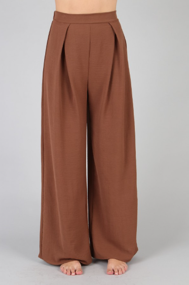 P18436 Wide Woven Long Pants