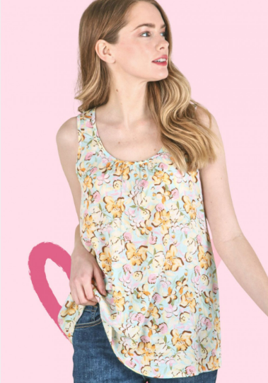 6301 Flower Print Tank Top