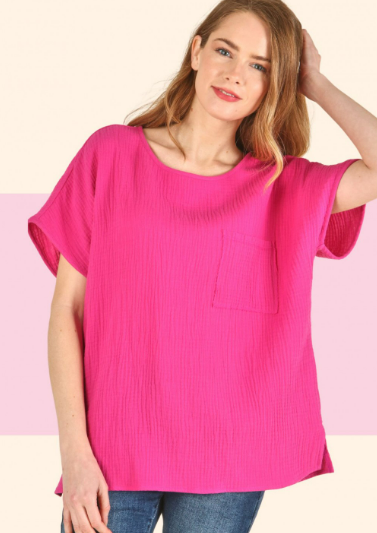 6259 Solid Oversize Top